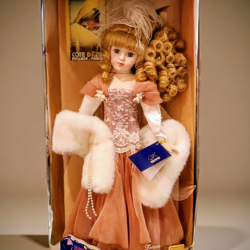 Charming Doll with Pink and White Dress
